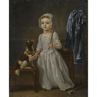PORTRAIT OF A GIRL WITH A DOG