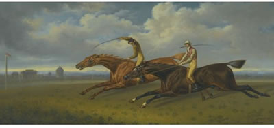 THE CELEBRATED MATCH BETWEEN SIR JOSHUA AND FILHO DA PUTA AT THE CRAVEN MEETING, NEWMARKET, 5TH APRIL 1816 by Charles Towne - Auction record, sale price, and art valuation. Compare with similar artists and explore comparable artworks.