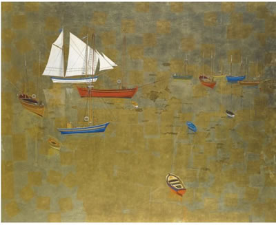 BOATS ON GOLDEN WATERS