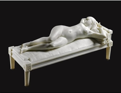 LE REPOS (SLEEPING GIRL) by Alfred Boucher - Auction record, sale price, and art valuation. Compare with similar artists and explore comparable artworks.
