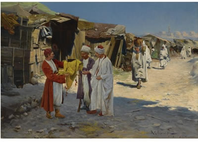 Sample artwork by Michael Gortskin Wywiorsky (1861 - 1926), known for landscape, historical event themed paintings - View similar artists and auction records