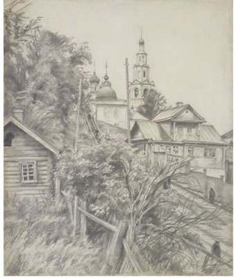 RUSSIAN VILLAGE ON THE VOLGA