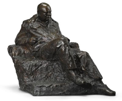 WINSTON CHURCHILL by Oscar Nemon - Auction record, sale price, and art valuation. Compare with similar artists and explore comparable artworks.