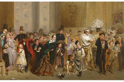 Sample artwork by George Elgar Hicks (1824 - 1914), known for portrait, figure and large-scale genre painting - View similar artists and auction records