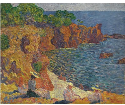 LA FAMILLE BOMPART SUR LES ROCHERS ROUGES À AGAY AU SOLEIL
