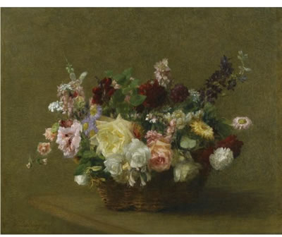 PANIER DE FLEURS DIVERSES