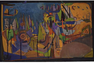Sample artwork by Ihsan Cemal Karaburcak (1897 - 1970), known for painting - View similar artists and auction records