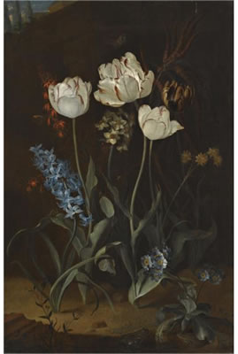STILL LIFE WITH TULIPS AND HYACINTH