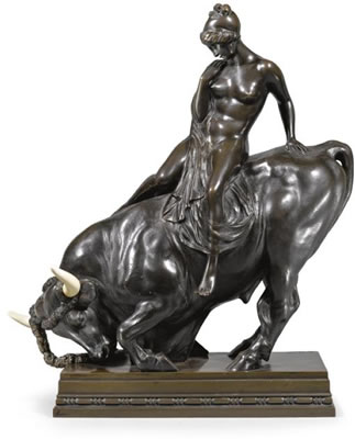 EUROPA AND THE BULL by Albert Heinrich Hussmann - Auction record, sale price, and art valuation. Compare with similar artists and explore comparable artworks.