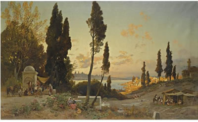 VIEW ACROSS THE BOSPHORUS, CONSTANTINOPLE