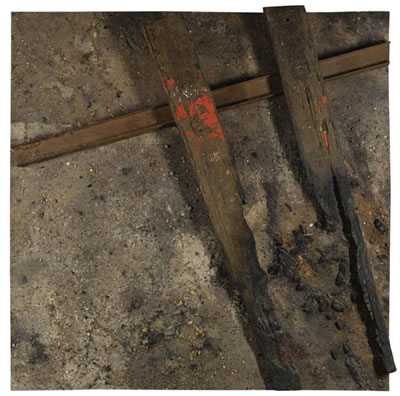 FIRE STUDY WITH CHARRED DOORS, RSJ + TIMBERS