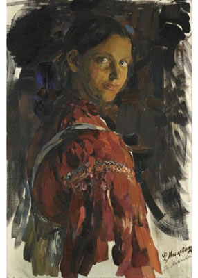 RUSSIAN BEAUTY by Philip Andreevich Maliavin - Auction record, sale price, and art valuation. Compare with similar artists and explore comparable artworks.