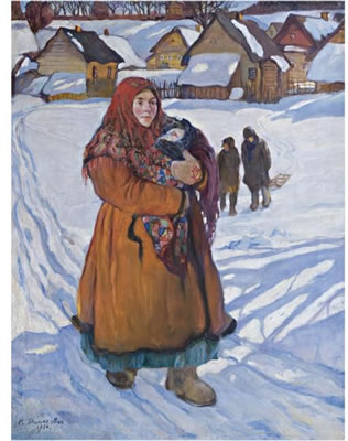 THE YOUNG MOTHER by Olga Ludvigovna Della-Vos-Kardovskaya - Auction record, sale price, and art valuation. Compare with similar artists and explore comparable artworks.