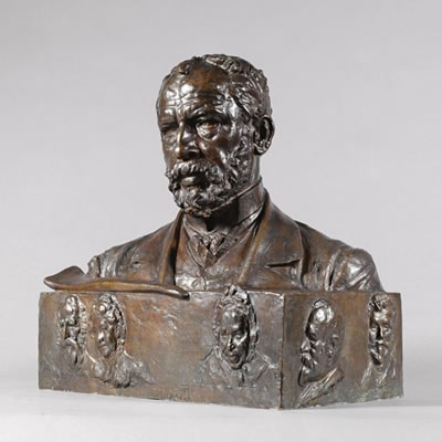 Sample artwork by Josef Vaclav Myslbek (1848 - 1922), known for modernist style public statue sculpture and metallics - View similar artists and auction records
