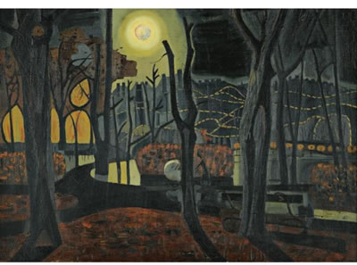 PARK AT NIGHT by Frantisek Hudecek - Auction record, sale price, and art valuation. Compare with similar artists and explore comparable artworks.