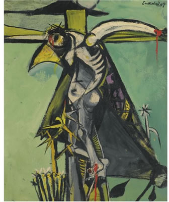 Sample artwork by Graham Vivian Sutherland (1903 - 1980), known for religious theme and portrait painting, glass and fabric design - View similar artists and auction records