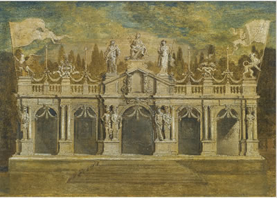 A DESIGN FOR A CLASSICAL LOGGIA TO CELEBRATE THE TREATY OF MUNSTER IN ANTWERP JULY 1648
