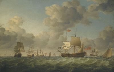 MEN-OF-WAR OF THE RED SQUADRON IN A STIFF BREEZE by Francis Swaine - Auction record, sale price, and art valuation. Compare with similar artists and explore comparable artworks.