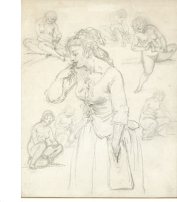 STUDIES OF YOUNG WOMEN AT THEIR TOILET AND A WOMAN EATING CHERRIES