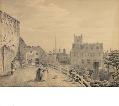 PROMENADING FIGURES, SHREWSBURY