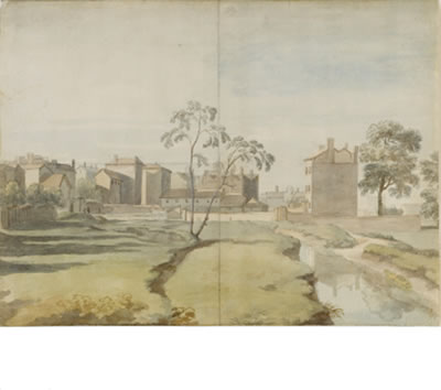 HOUSES ON THE OUTSKIRTS OF A TOWN