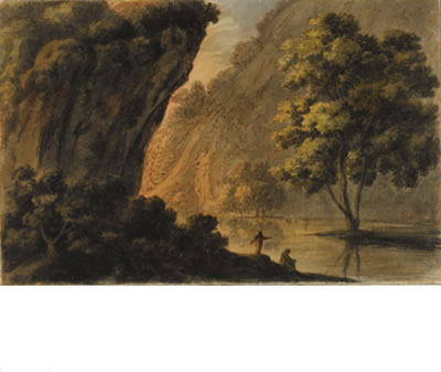 A RAVINE WITH FIGURES ON A RIVER BANK by Robert Adam - Auction record, sale price, and art valuation. Compare with similar artists and explore comparable artworks.