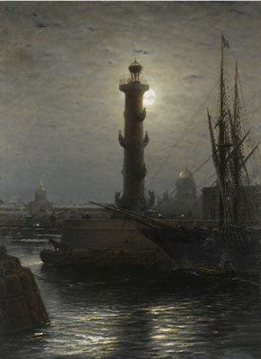 THE ROSTRAL COLUMN NEAR THE STOCK EXCHANGE, ST PETERSBURG