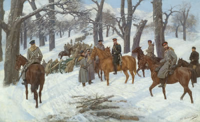 GENERAL IOSIF GURKO IN THE BALKANS by Pavel Osipovich Kovalevsky - Auction record, sale price, and art valuation. Compare with similar artists and explore comparable artworks.
