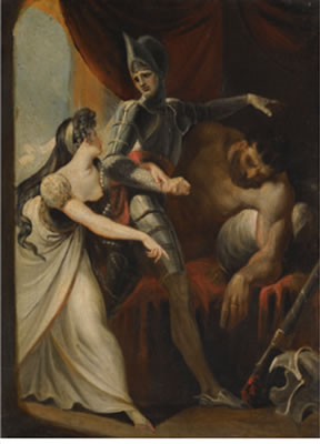 HÜON RESCUING ANGELA FROM THE GIANT ANGULAFFER, FROM WIELAND'S OBERON