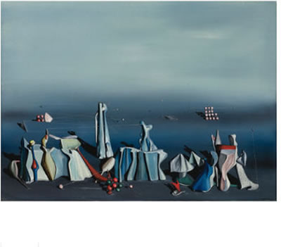 Sample artwork by Yves Tanguy (1900 - 1955), known for surreal vegetal landscape painting - View similar artists and auction records