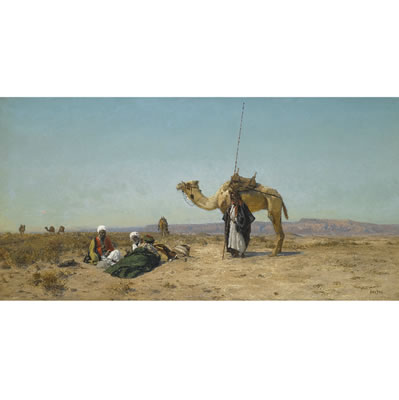 REST IN THE SYRIAN DESERT by Eugen Felix Prosper Bracht - Auction record, sale price, and art valuation. Compare with similar artists and explore comparable artworks.