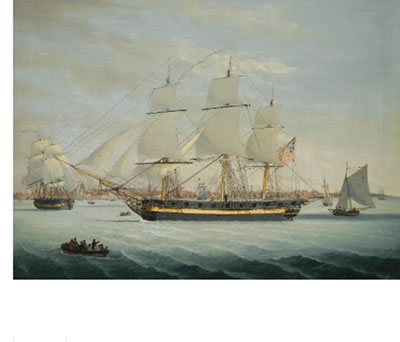 AN ARMED MERCHANTMAN IN THE MERSEY, OFF LIVERPOOL