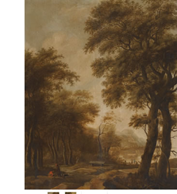 FIGURES IN A WOODED RIVER LANDSCAPE; FIGURES BY BUILDINGS IN A CLASSICAL LANDSCAPE by Anthonie Waterloo - Auction record, sale price, and art valuation. Compare with similar artists and explore comparable artworks.