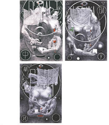 THREE WORKS FROM THE YALTA CONFERENCE SERIES (3) by Dmitry Prigov - Auction record, sale price, and art valuation. Compare with similar artists and explore comparable artworks.