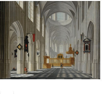 THE  INTERIOR  OF  A  GOTHIC  CHURCH