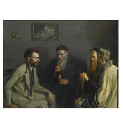 THE ELDERS (TALES FROM THE HOLY LAND) by Alfred Aaron Wolmark - Auction record, sale price, and art valuation. Compare with similar artists and explore comparable artworks.