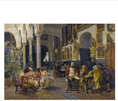 CONVERSATION IN A SEVILLIAN COURTYARD