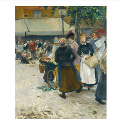 LE MARCHE DES HALLES, PARIS by Norbert Goeneutte - Auction record, sale price, and art valuation. Compare with similar artists and explore comparable artworks.