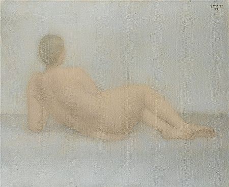 Sample artwork by Vladimir Grigorievich Weisberg (1924 - 1985), known for unofficial soviet art, white on white painting style - View similar artists and auction records