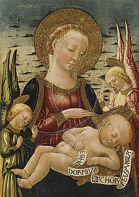 THE MADONNA AND CHILD WITH TWO ATTENDANT ANGELS
