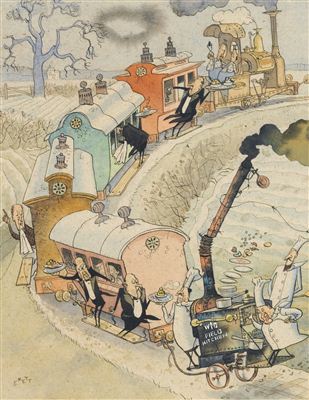 Sample artwork by Rowland Frederick Emett (1906 - 1990), known for illustration-book, sculpture, cartoons - View similar artists and auction records