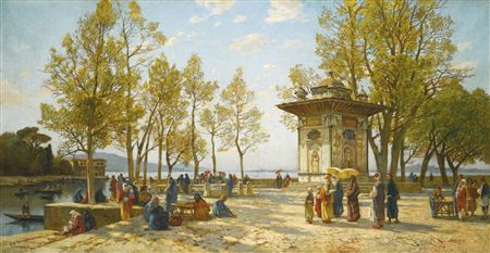 Sample artwork by Hermann David Salomon Corrodi (1844 - 1905), known for history and orientalist painting - View similar artists and auction records