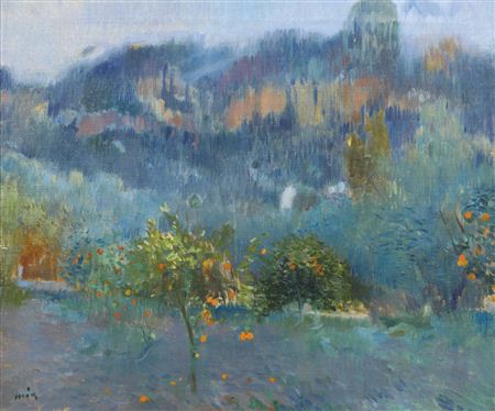 PAISAJE MALLORQUÍN CON NARANJOS (ORANGE TREES IN MALLORCA)