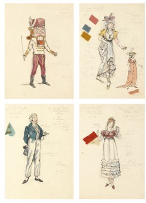 FIVE COSTUME DESIGNS FOR THE NUTCRACKER (5)