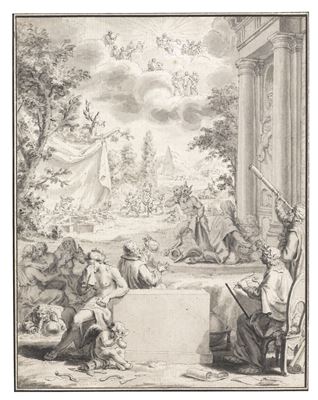 AN ALLEGORICAL FRONTISPIECE, PERHAPS A REFLECTION ON HUMAN FRAILTY