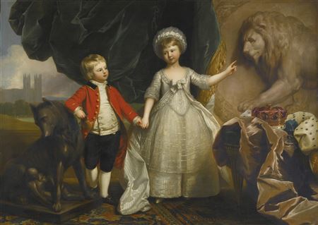 PORTRAIT OF PRINCE WILLIAM (1776-1834), LATER 2ND DUKE OF GLOUCESTER AND EDINBURGH, AND HIS ELDER SISTER, PRINCESS SOPHIA (1773-1844) OF GLOUCESTER
