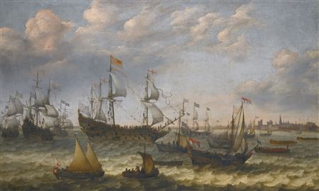 THE ARRIVAL IN VLISSINGEN OF THE RECENTLY MARRIED ELECTOR PALATINE FREDERICK V AND ELIZABETH STUART