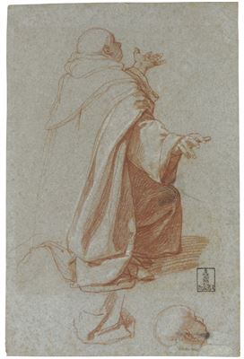 RECTO: STUDY OF A KNEELING MONK AND OF HIS HEAD VERSO: STUDY OF A KNEELING MONK by Bartolomeo Cesi - Auction record, sale price, and art valuation. Compare with similar artists and explore comparable artworks.