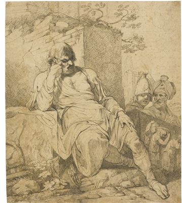 CAIUS MARIUS SEATED AMONGST THE RUINS OF CARTHAGE by John Hamilton Mortimer - Auction record, sale price, and art valuation. Compare with similar artists and explore comparable artworks.