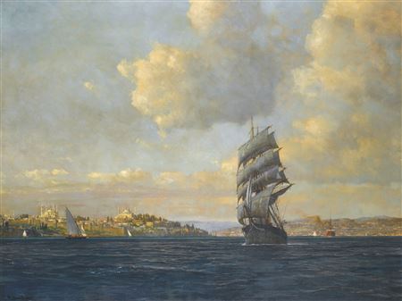 SAILING ON THE BOSPHORUS by Michael Zeno Diemer - Auction record, sale price, and art valuation. Compare with similar artists and explore comparable artworks.